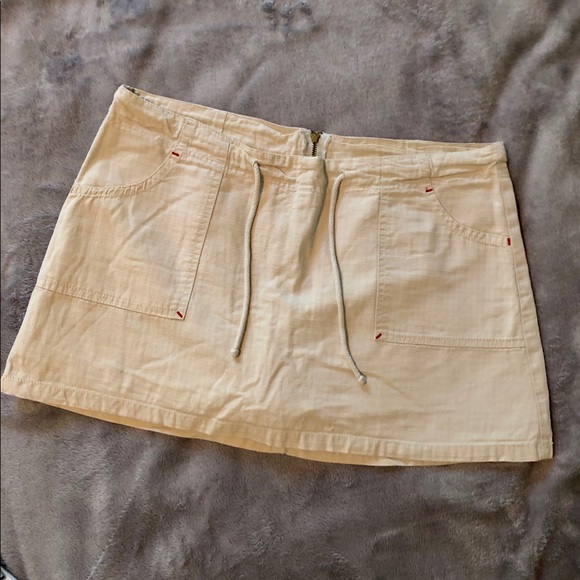 tan high rise sporty skort